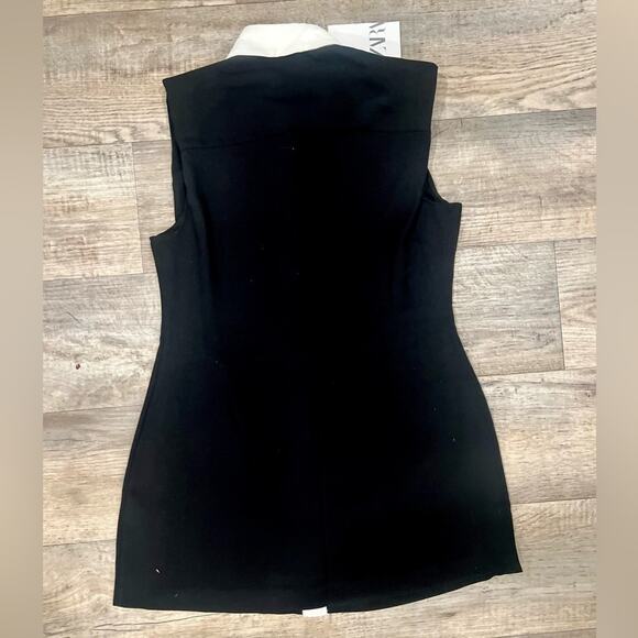 ZARA Blogger Favorite Contrast Lapel Mini Dress NWT – Black & White, Size M & L - Picture 16 of 16